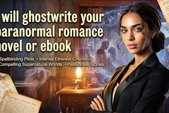 ghostwrite your paranormal romance novel or ebook