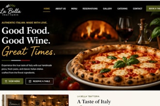 design wix restaurant website italian restaurant pizzeria website