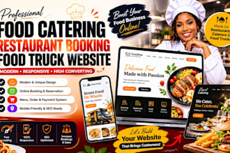 design restaurant wordpress website, food website, food delivery, cafe website