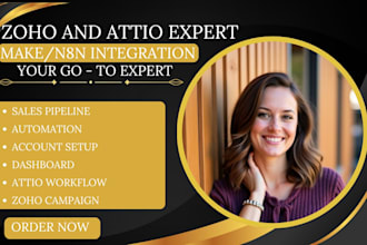 do attio, zoho crm, zoho one, desk, salesiq, zoho book, make com integration n8n