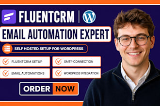 setup self hosted fluentcrm email automation in wordpress