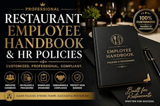 create a professional restaurant employee handbook