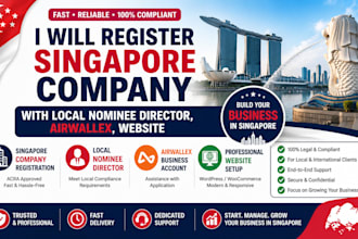 register singapore company with local nominee director, airwallex and website