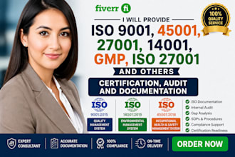 provide iso 9001, 45001, 27001, 14001, gmp, iso 27001 and others