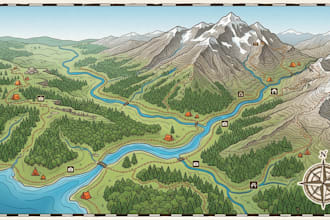 create custom hiking maps, trail maps and outdoor adventure illustrations