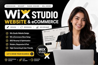 redesign wix studio wix ecommerce store wix studio seo revamp wix studio website