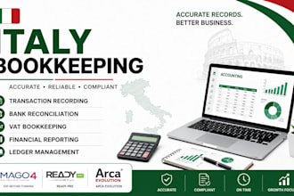do italy bookkeeping using mago4, ready pro, and arca evolution
