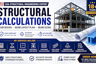 usa structural calculation structural beam design beam layout plan beam sizing