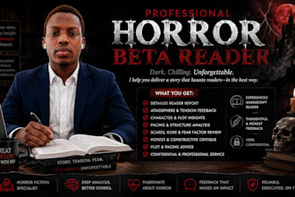 be your beta reader, horror beta reader with deep manuscript feedback