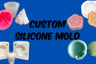 design custom 3d silicone mold injection mold resin mold plastic mold stl file