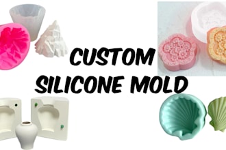 design custom 3d silicone mold injection mold resin mold plastic mold stl file