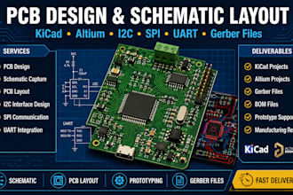 pcb design i2c spi schematic capture pcb layout kicad altium prototyping gerber