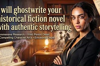 ghostwrite your historical fiction novel with authentic storytelling