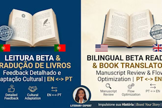 be your bilingual beta reader and book translaton en pt