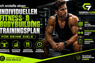 ich erstelle einen individuellen fitness und bodybuilding trainingsplan für dein
