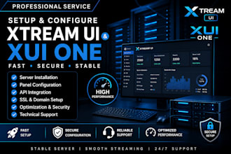setup xtream UI xui one server install configure and optimize