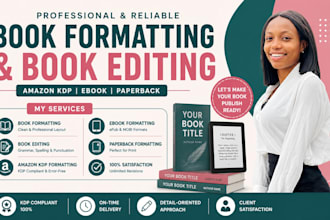 do book formatting book editing amazon KDP ebook formatting paparback formatting