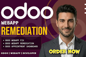 develop odoo appointment dashboard odoo webapp remediation odoo security bug fix