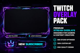 design animated twitch overlays stream packages stream overlays twitch package