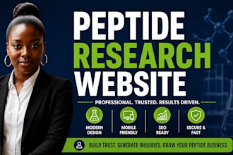 design a peptide website research and laboratory business website peptide leads