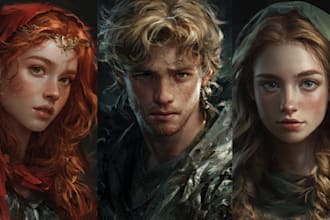 draw a realistic character concept art