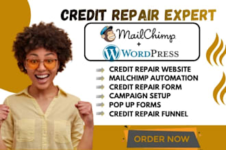 setup credit repair booking website credit repair landing page automation