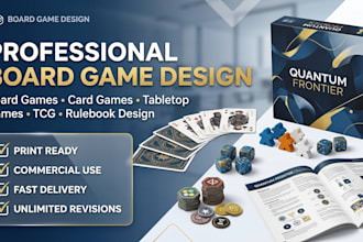 design custom board game, card game, tabletop game and tcg art
