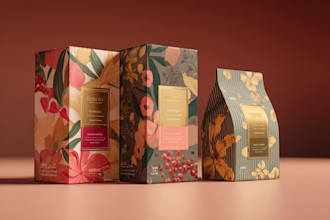 design product packaging, label, box and tube