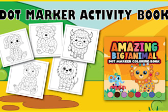 create kids activity book, dot markers for amazon kdp