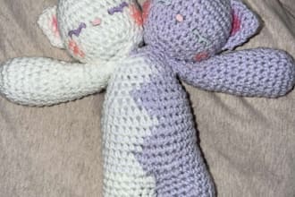 crochet you two headed cat