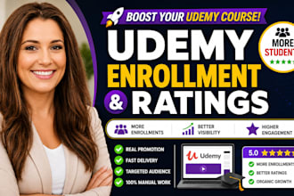 do udemy online course enrollment, udemy online course promotion, udemy ratings