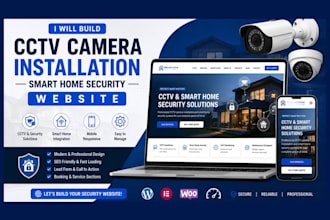 build professional cctv camera installation smart home security website