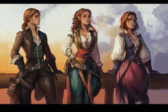 create a beautiful character artwork for you