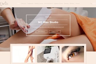 design wix waxing website waxing salon hair removal website waxing spa website