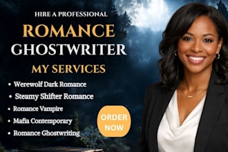 ghostwrite your romance, vampire steam werewolf, shifter, alpha and, mafia novel