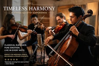 record a real string quartet, real orchestra for your song, no score needed