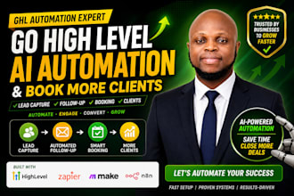 set up gohighlevel ai automation, CRM pipeline and lead nurturing workflow