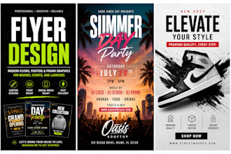 design a modern flyer, promo graphic, or event poster for your brand