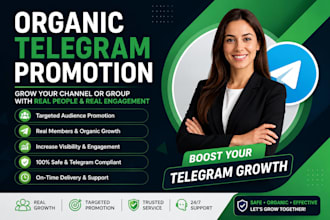 do telegram promotion ,channel growth, community marketing