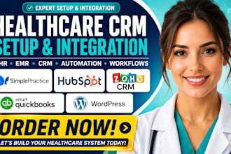 healthcare crm simplepractice integrate ehr emr hubspot wordpress zoho quickbook