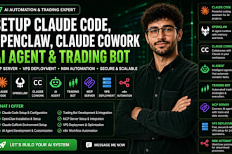 setup claude code openclaw claude cowork ai agent trading bot mcp server vps n8n