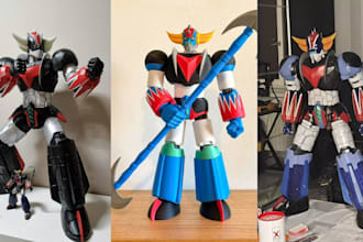 create 3d toy action figure 3d figurine toy design stl articulated toy