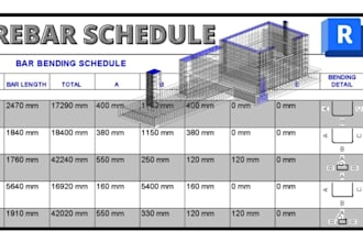 provide professional rebar detailing and bar bending schedules