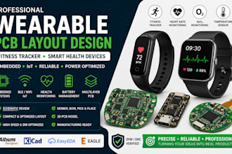 wearable pcb layout, fitness tracker, smart health devices, embedded iot