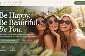 design wix nail salon website manicure pedicure wix nail studio website
