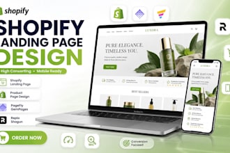 shopify page builder shopify product landing page with pagefly or gempages