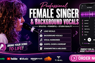 gospel female lead singer choir worship songwriter duet harmony backing vocalist