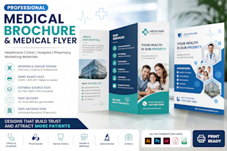design medical brochure and medical flyer for hospitals