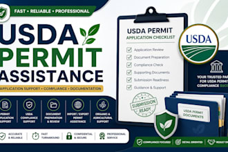 assist with usda permits aphis paperwork and compliance