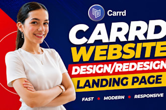 design carrd website, fix carrd landing page, responsive email capture setup